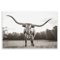 Stupell Industries Longhorn Licking Lips Animals Photography Unframed Art Print Wall Art, 15 x 10