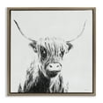 thumbnail image 1 of Stupell Industries Longhorn Sketch in Grey Animals Painting Brown Floater Framed Canvas Art Print Wall Art, 25 x 25, 1 of 10