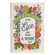 Stupell Industries Look A Challenge In The Eye Detailed Floral Patterns Graphic Art Unframed Art Print Wall Art, Design by Valentina Harper