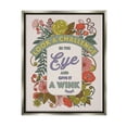 thumbnail image 1 of Stupell Industries Look A Challenge In The Eye Detailed Floral Patterns Graphic Art Luster Gray Floating Framed Canvas Print Wall Art, Design by Valentina Harper, 1 of 5