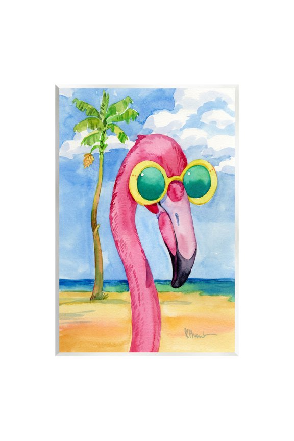 Industries Looking Good Flamingo Tropical Painting Unframed Art Print Wall Art, Design by Paul Brent
