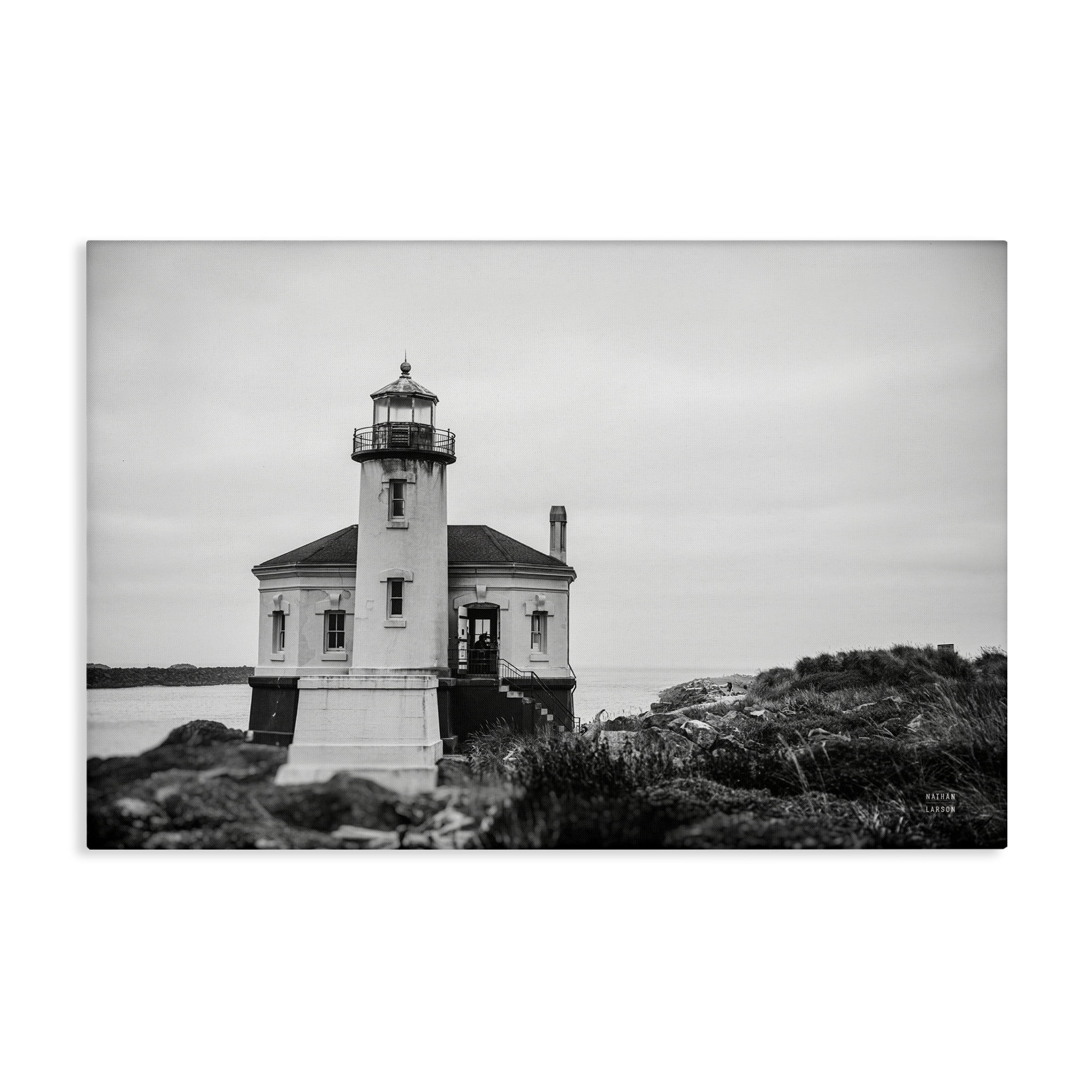 Stupell Industries Looking Out Lighthouse Buildings & Architecture Photography Wrapped Canvas Art Print Wall Art, 24 x 16