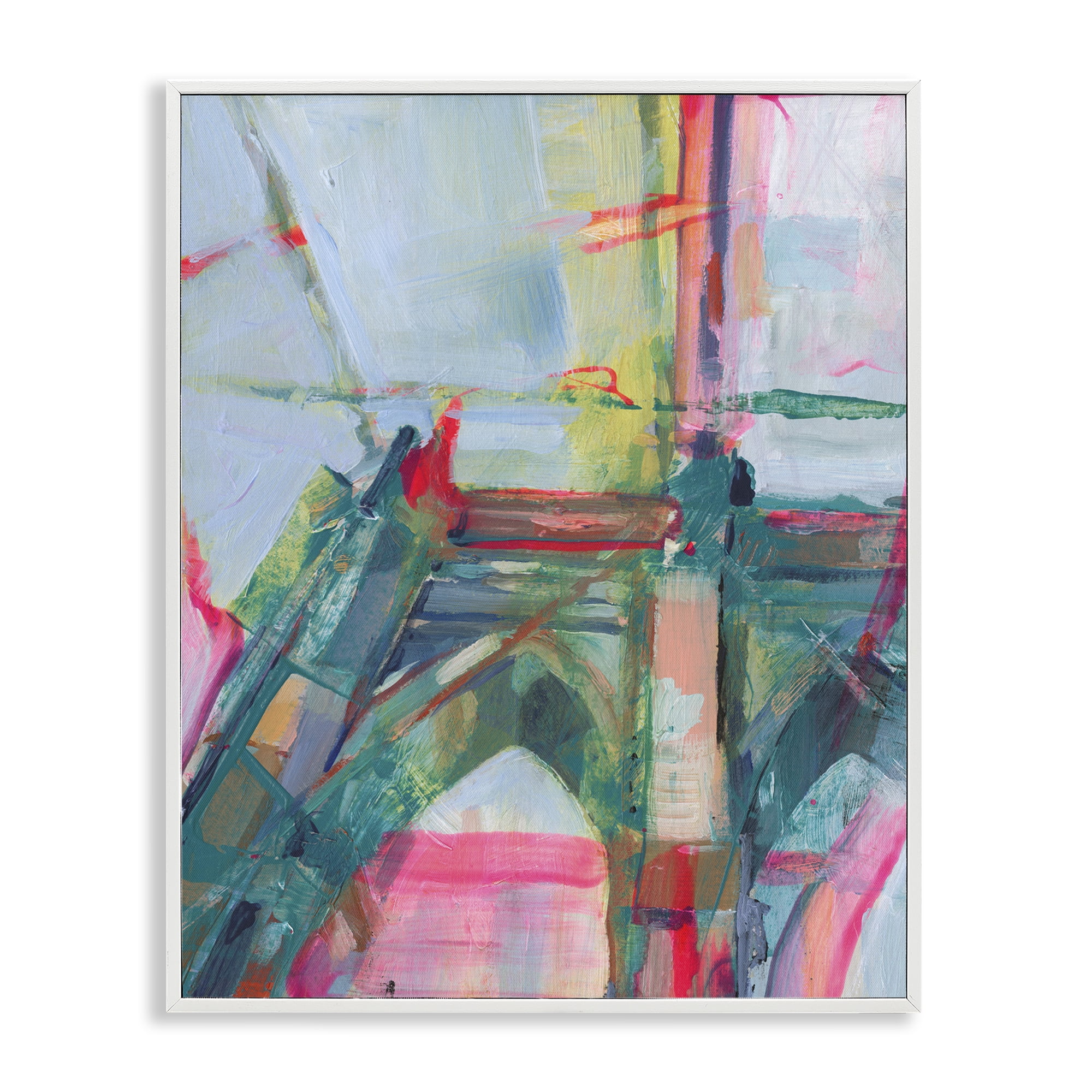 Stupell Industries Looming Bridge Arches Buildings & Architecture Painting White Framed Art Print Wall Art, 24 x 30