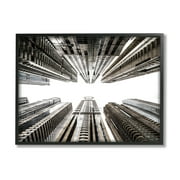 Stupell Industries Looming City Buildings Looking Up Urban Architecture Photograph Black Framed Art Print Wall Art, Design by Kim Allen