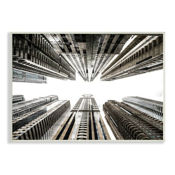 Stupell Industries Looming City Buildings Looking Up Urban Architecture Photograph Unframed Art Print Wall Art, Design by Kim Allen