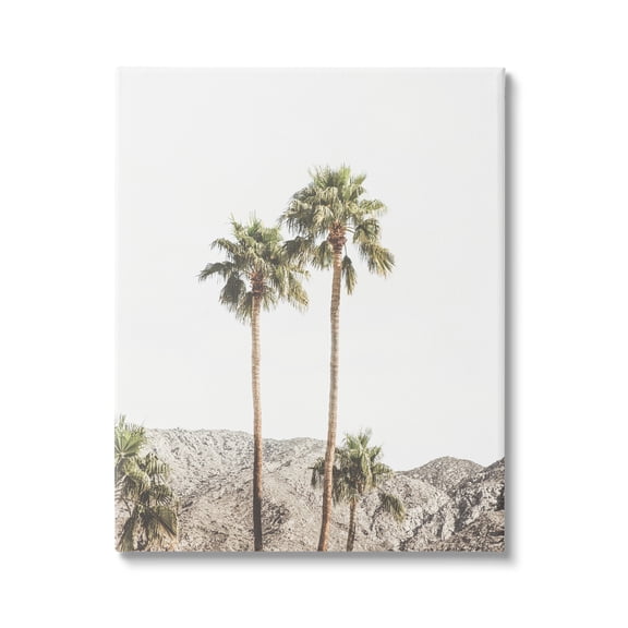 Stupell Industries Looming Palm Trees Photography Botanical & Floral Photography Gallery Wrapped Canvas Print Wall Art, 16 x 20