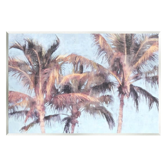 Stupell Industries Looming Palm Trees Tropical Sky Graphic Art Unframed Art Print Wall Art, Design by Nina Blue