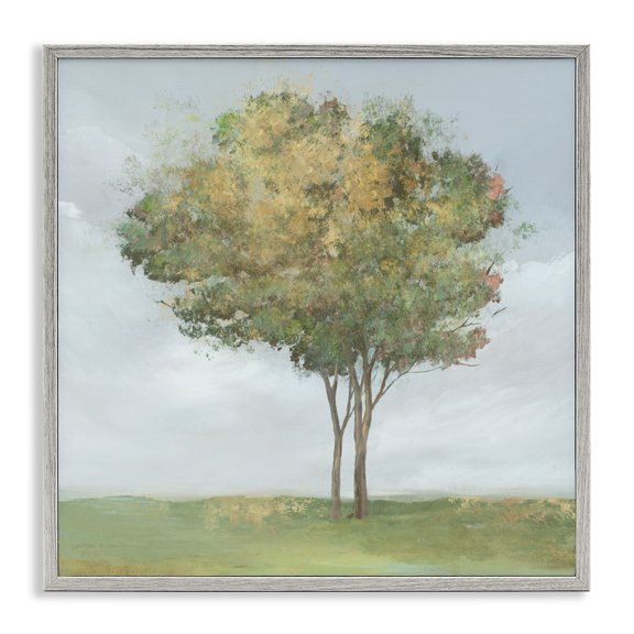 Stupell Industries Looming Spring Tree Bloom Gray Framed Giclee Art design by Ian C., 17 x 17