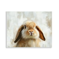 Stupell Industries Lop Eared Bunny Animals Painting Unframed Art Print Wall Art, 14 x 11