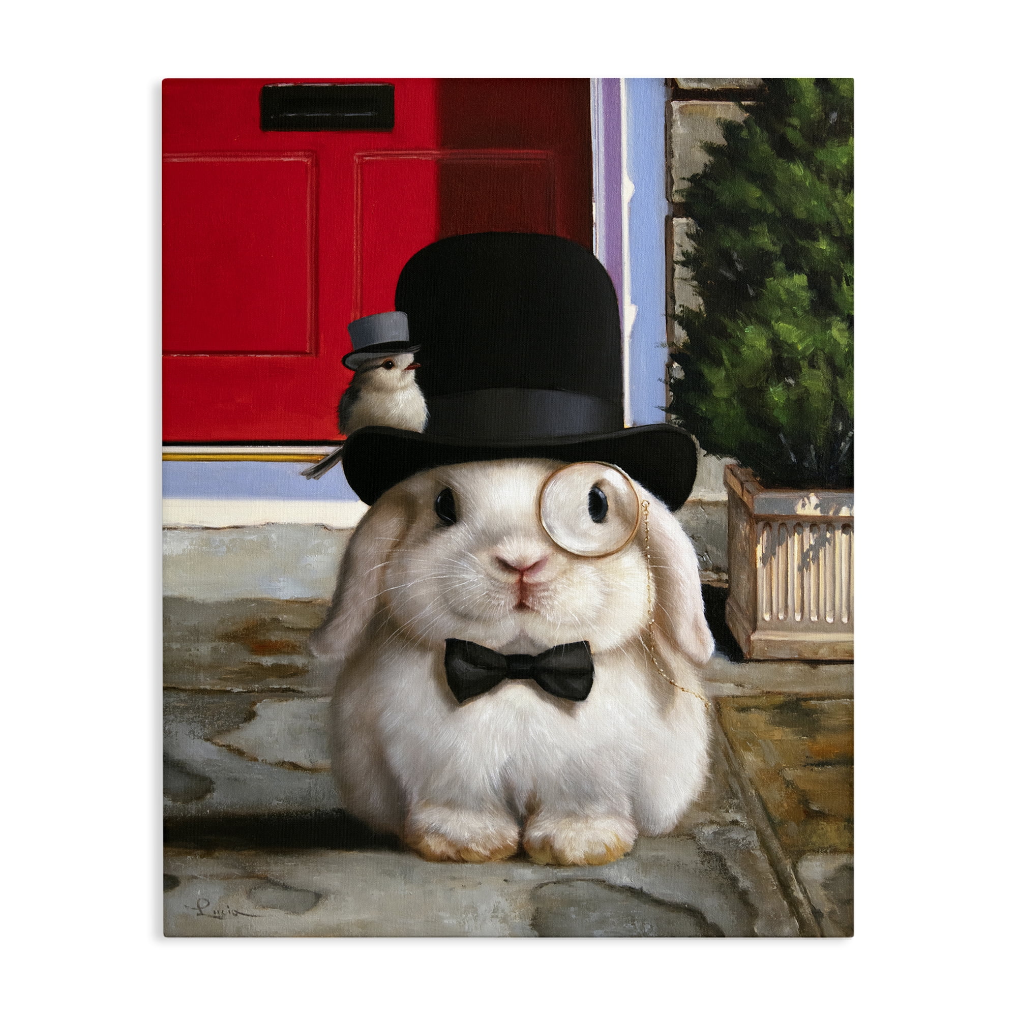 Stupell Industries Lord Bunbury Rabbit Canvas Wall Art, design by Lucia Heffernan
