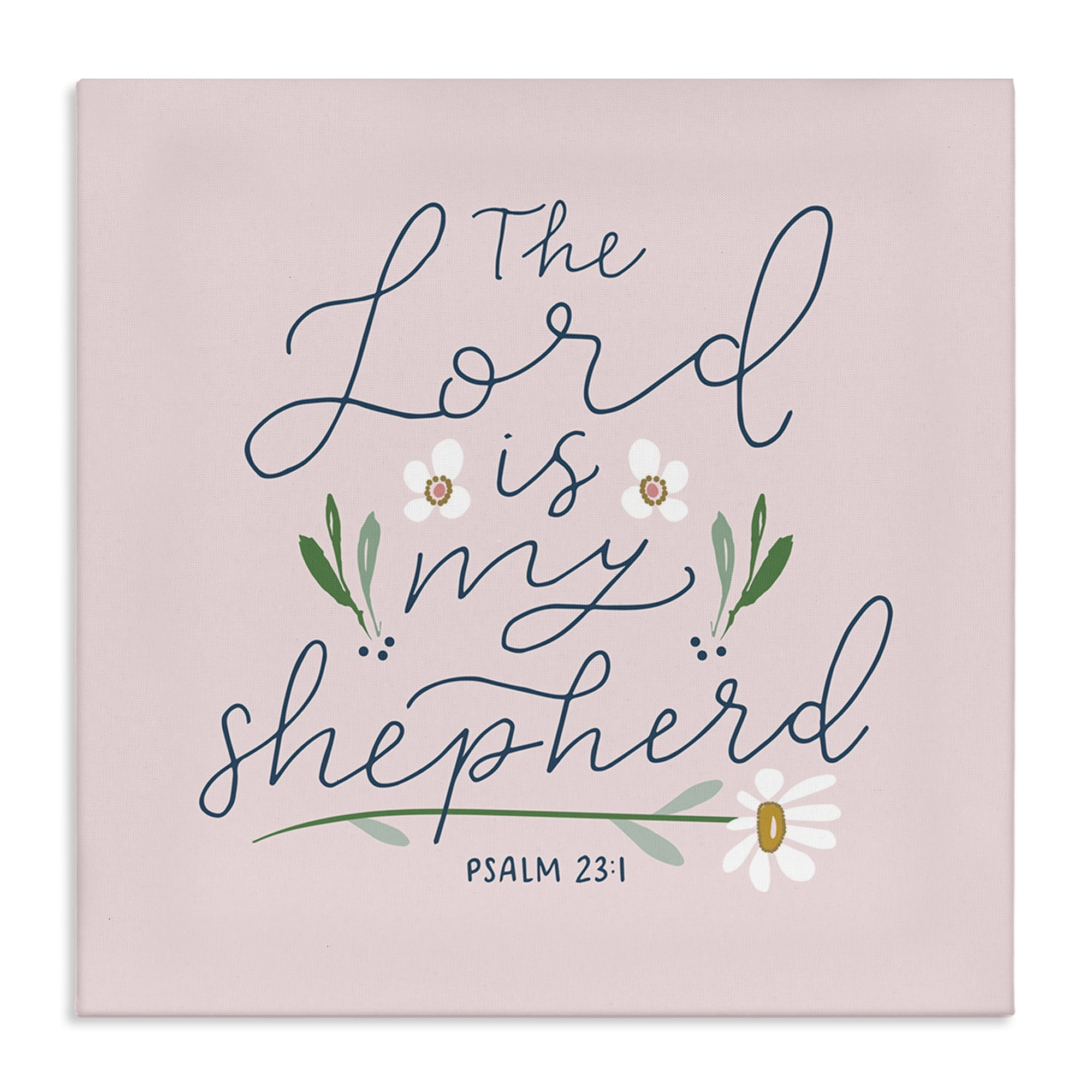 Stupell Industries Lord Is My Shepherd Religious & Spiritual Painting Wrapped Canvas Art Print Wall Art, 30 x 30