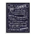 thumbnail image 1 of Stupell Industries Lord is My Strength Faith Based Psalm Text Blue White Designed by Mollie B., 1 of 6