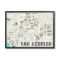 thumbnail image 1 of Stupell Industries Los Angeles California City Landmark Map Famous Destinations Design by Ziwei Li, 24" x 30", Black Framed, 1 of 1