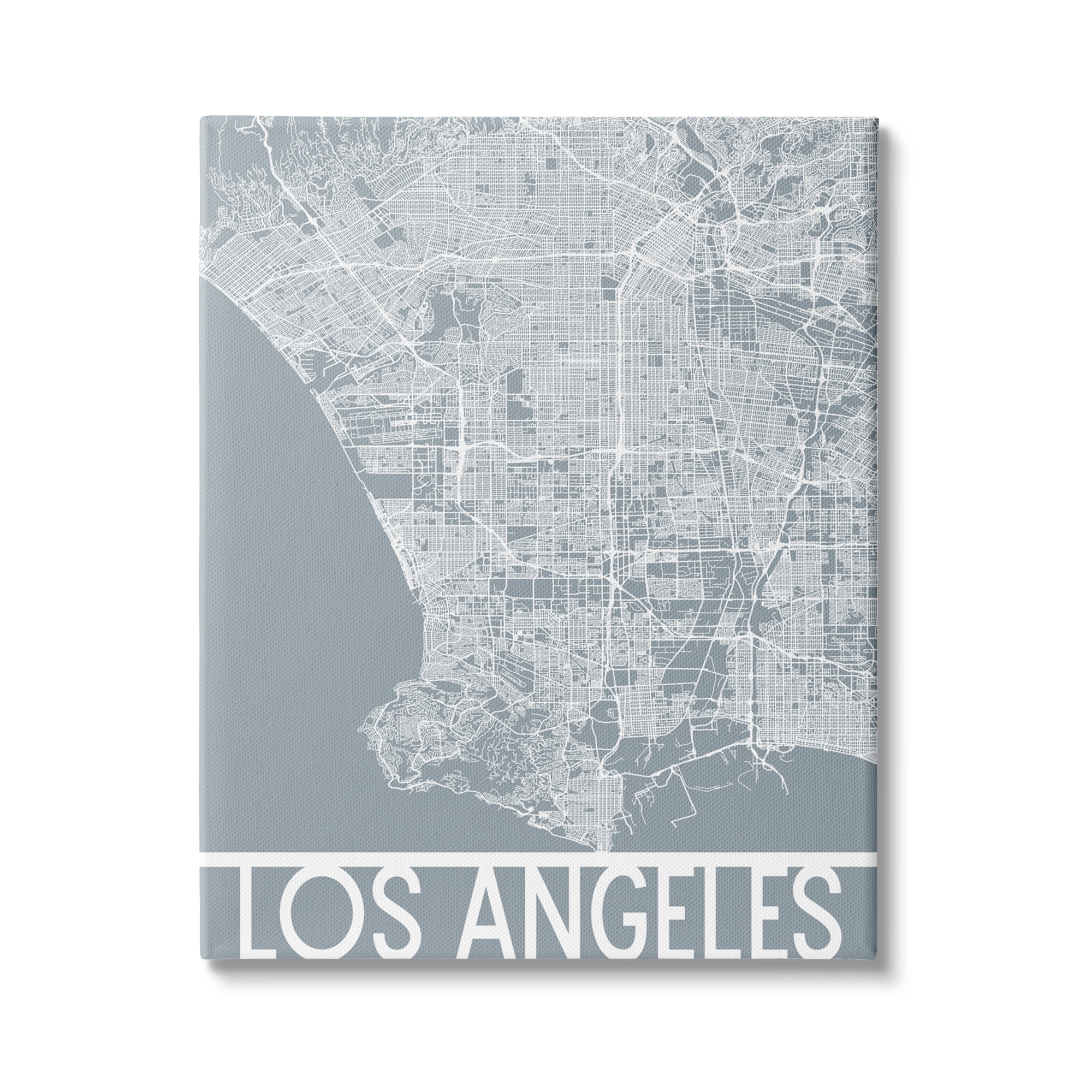 Stupell Industries Los Angeles Street Outline West Coast Transportation Grid, 16 x 20, Design by Daphne Polselli