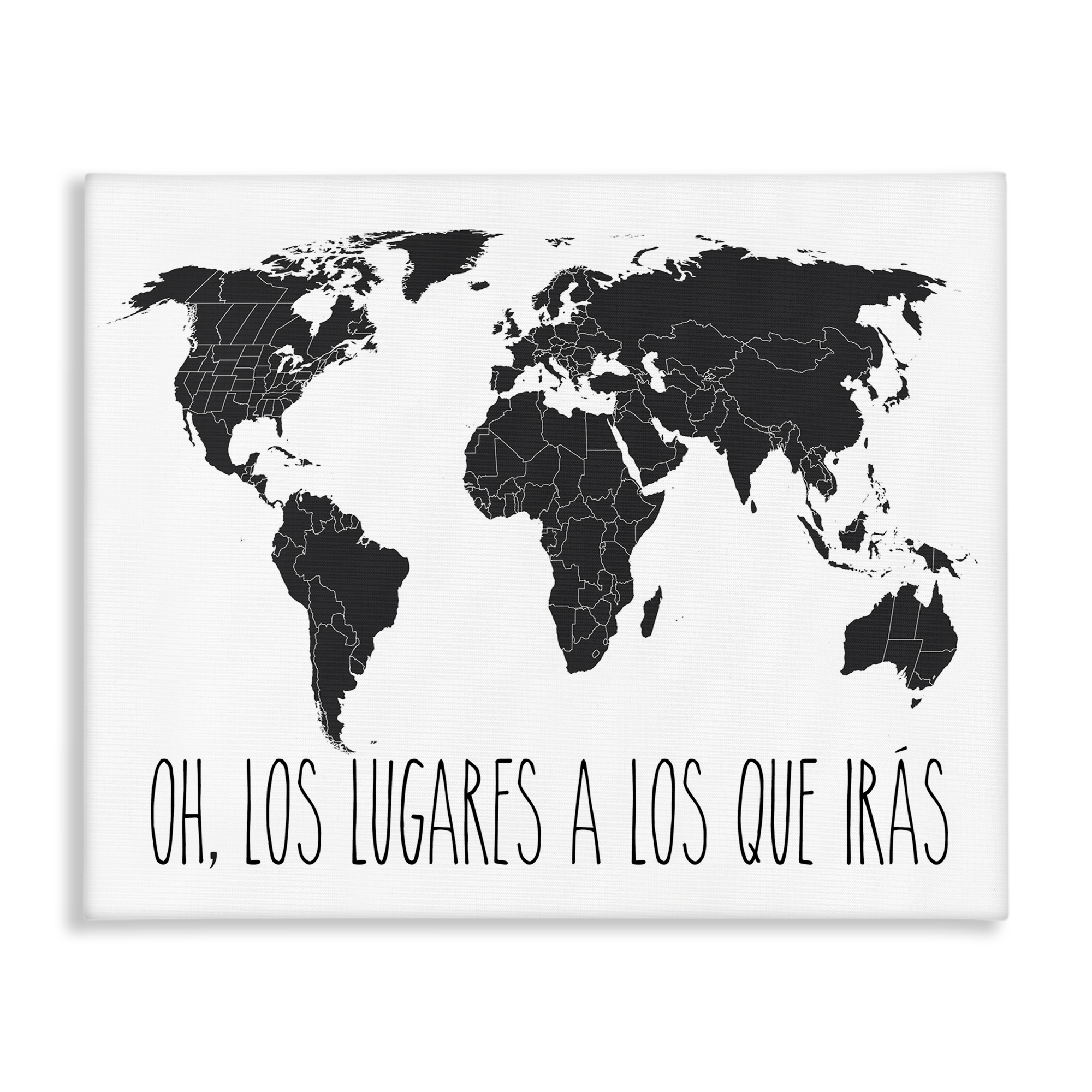 Stupell Industries Los Lugares a Los Que Iras Inspirational Quotes & Sayings Painting Wrapped Canvas Art Print Wall Art, 40 x 30