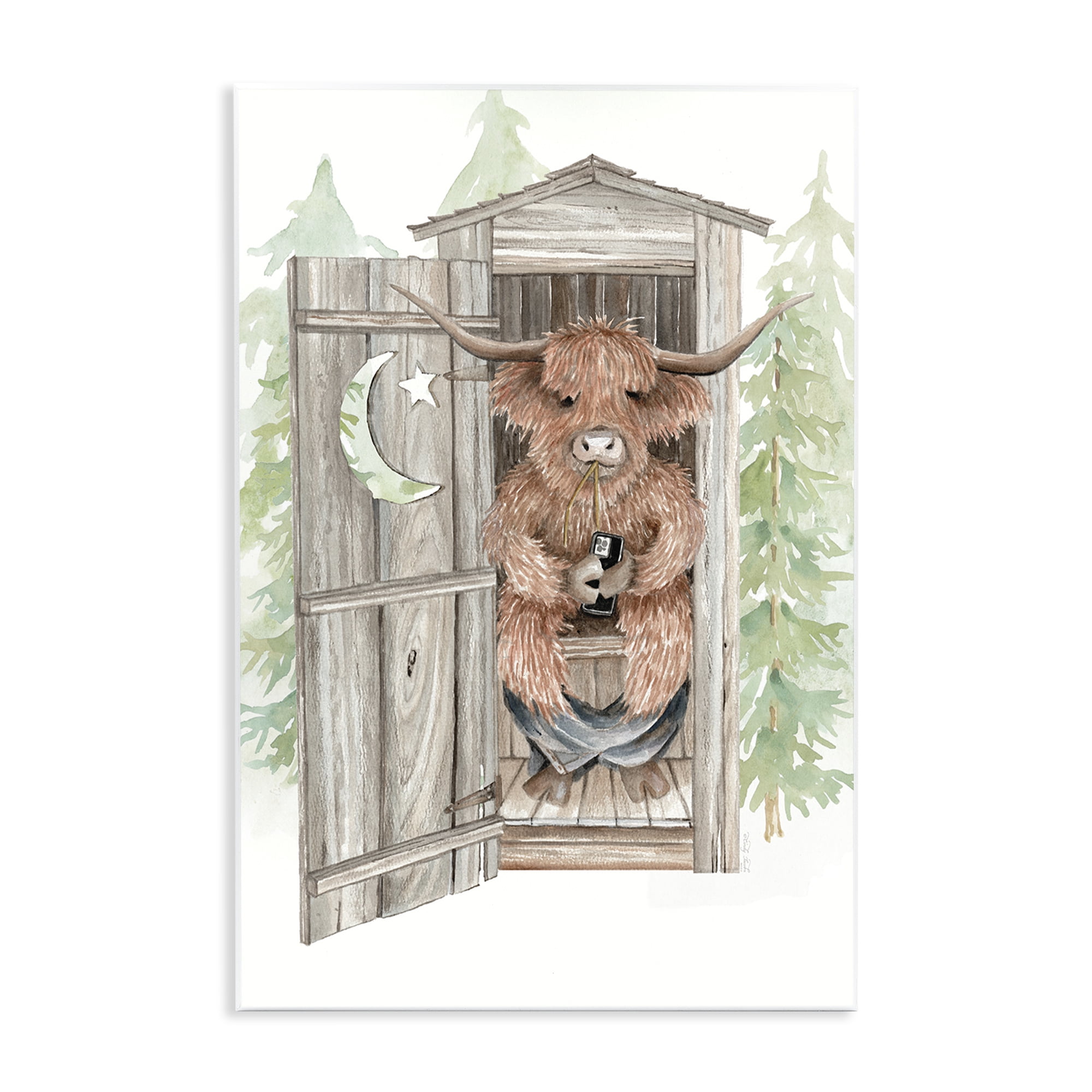 Stupell Industries Lost In Scroll Outhouse Wall Plaque Art, design by Cindy Jacobs