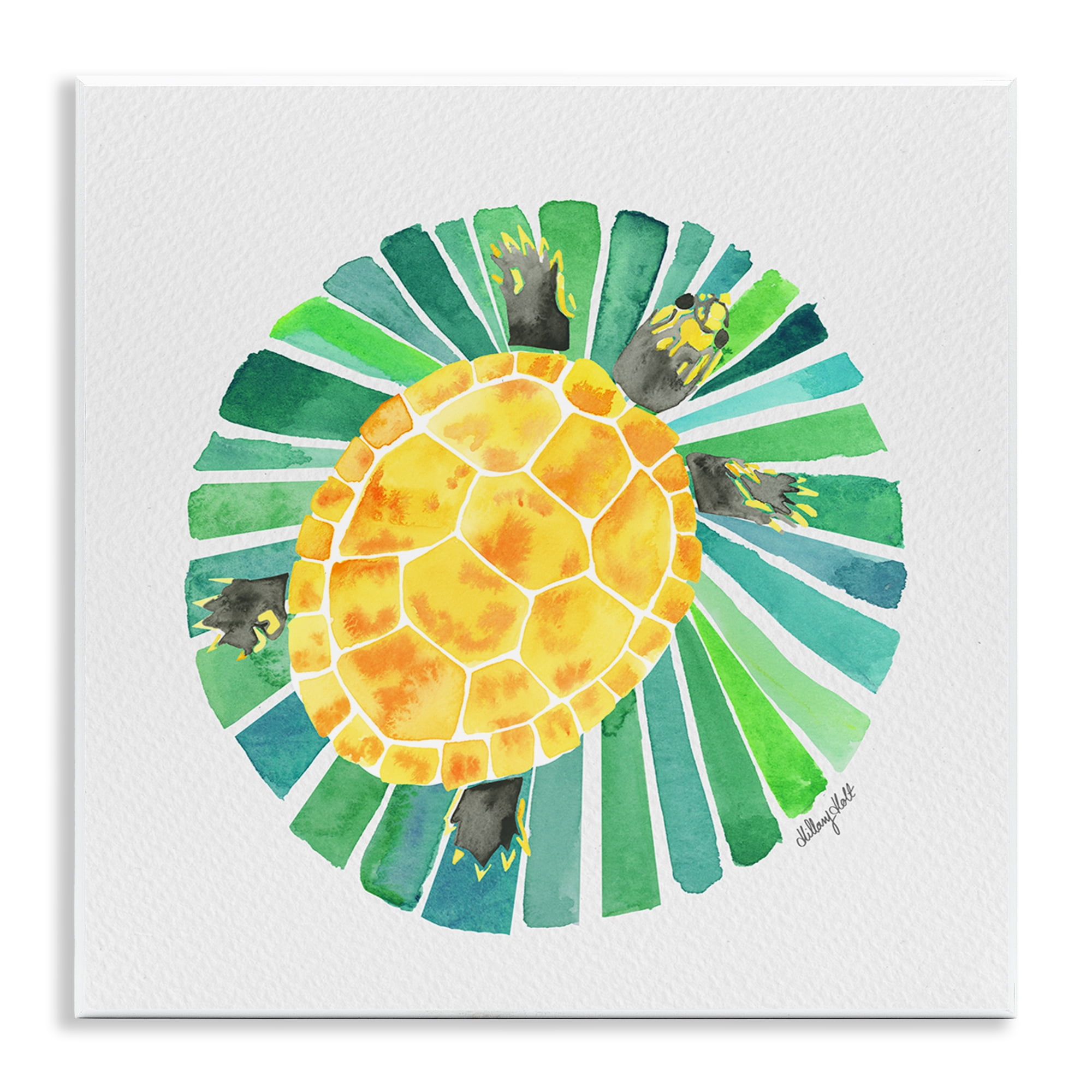 Stupell Industries Lotus Garden Turtle Wall Plaque Art, design by Hillary Holt