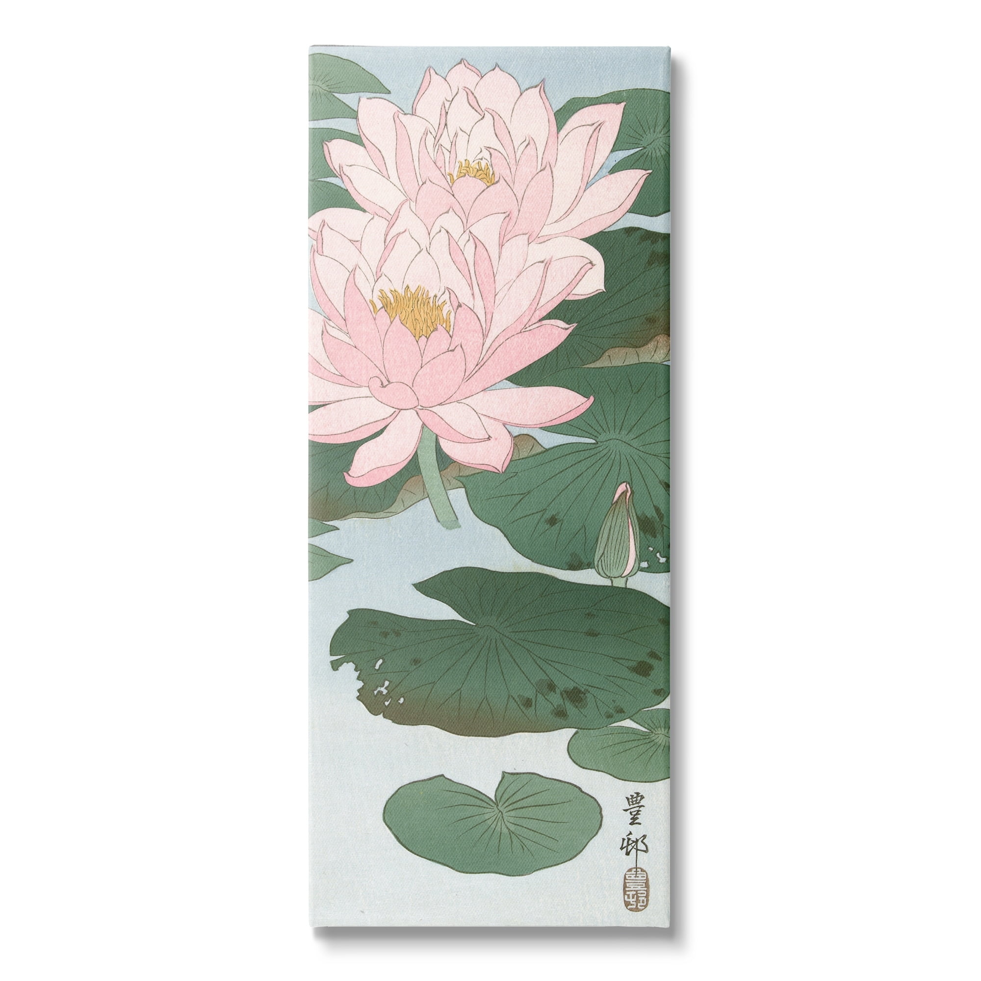 Stupell Industries Lotus Ohara Koson Classical Painting Flower Portrait Painting Gallery Wrapped Canvas Print Wall Art, Design by one1000paintings