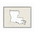 thumbnail image 1 of Stupell Industries Louisiana Home State Map Neutral Print Design Gray Farmhouse Rustic Framed Giclee Texturized Art by Daphne Polselli, 1 of 2
