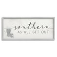 thumbnail image 1 of Stupell Industries Louisiana Southern State As All Get Out Slang Typography Painting Gray Framed Art Print Wall Art, 10 x 24, 1 of 5