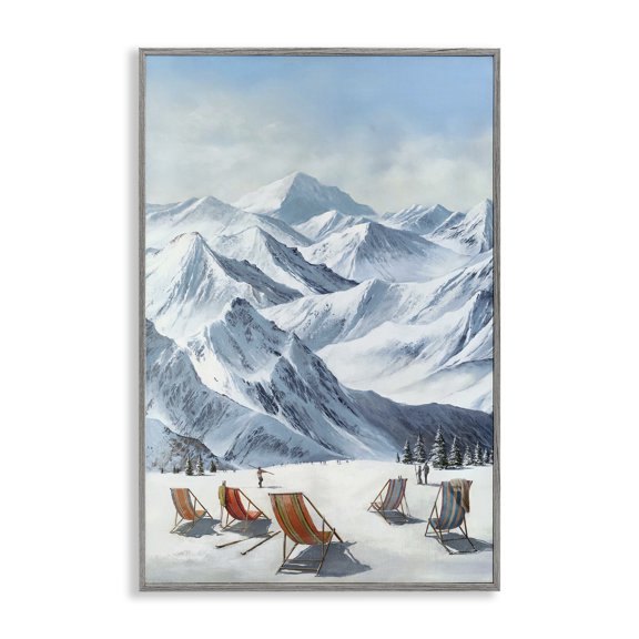 Stupell Industries Lounging At The Lifts Gray Framed Giclee Art design by Max Maxx, 30 x 20