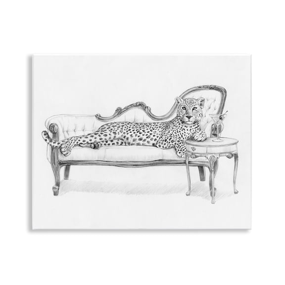 Stupell Industries Lounging Beast Cheetah Wall Plaque Art design by Victoria Barnes, 11 x 14