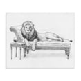 thumbnail image 1 of Stupell Industries Art Deco Lounging Beast Lion Canvas Art, 20 x 16, by Victoria Barnes, 1 of 8