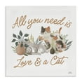 thumbnail image 1 of Stupell Industries Love & A Cat Phrase Animals & Insects Painting Gallery Wrapped Canvas Art Print Wall Art, 17 x 17, 1 of 8