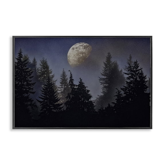 Stupell Industries Love And The Moon Black Framed Giclee Art design by Sophie 6, 12 x 18