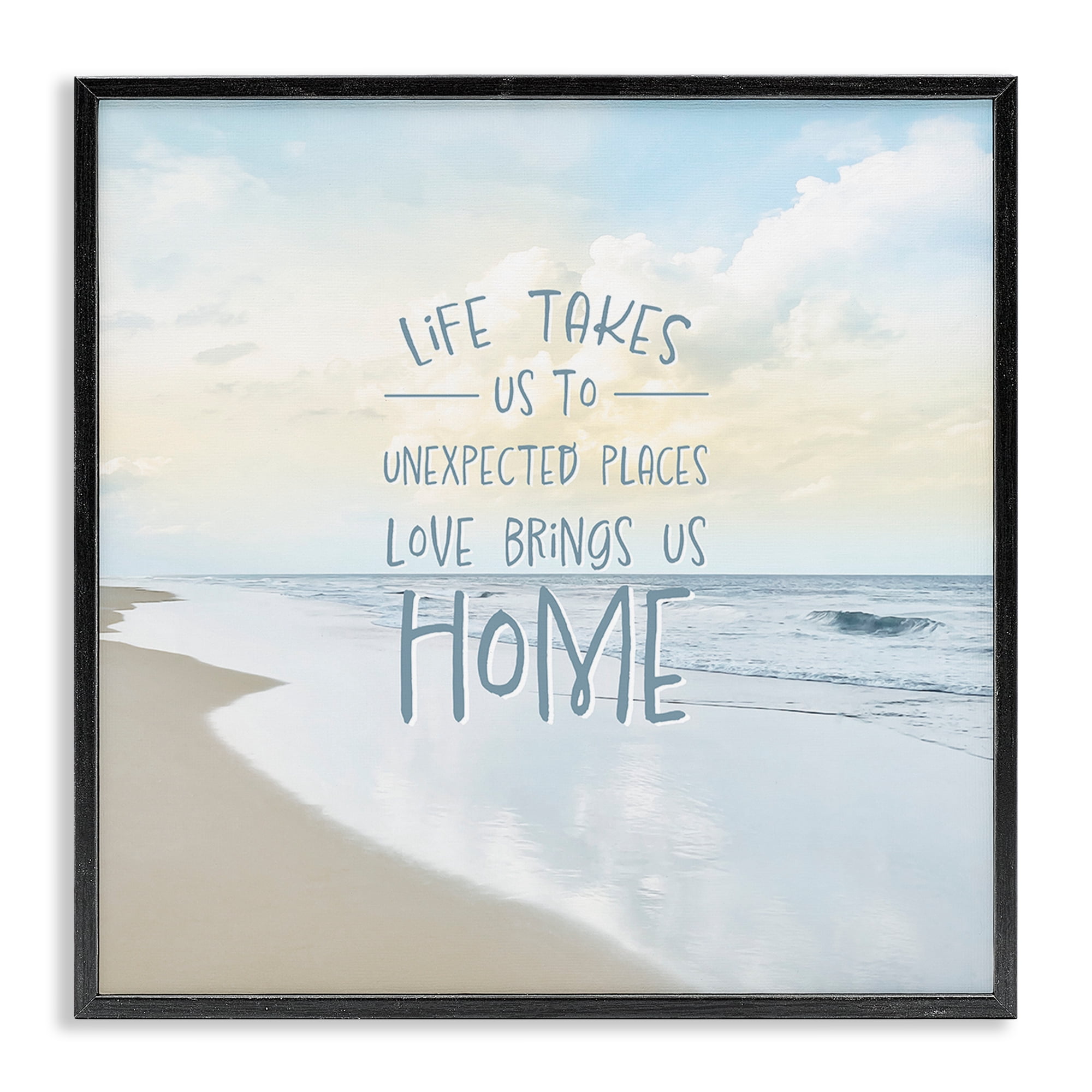 Stupell Industries Love Brings Us Home Inspiration Black Framed Giclee Art, design by Natalie Carpentieri