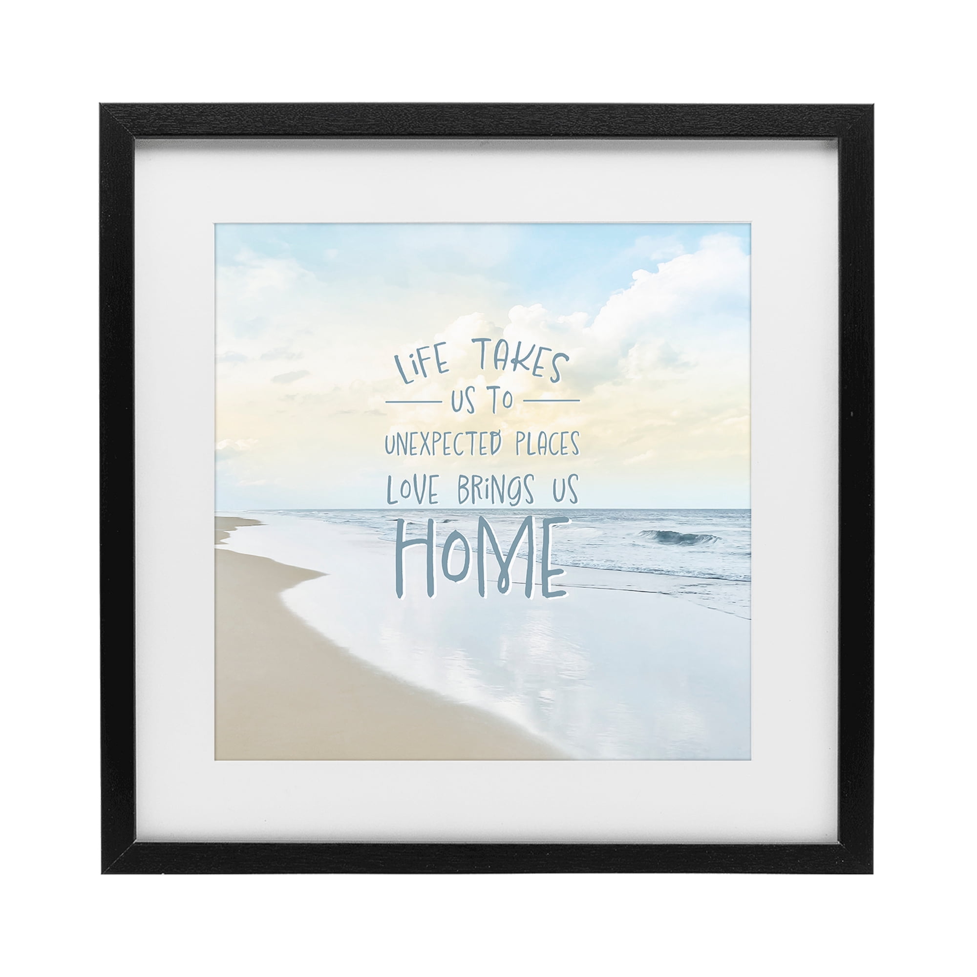 Stupell Industries Love Brings Us Home Inspiration Black Framed Print Under Glass, design by Natalie Carpentieri