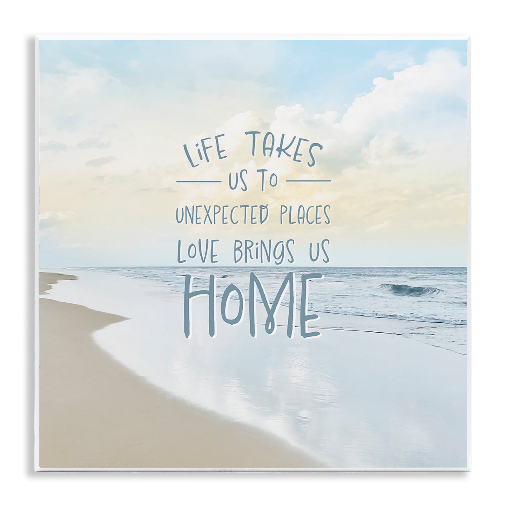 Stupell Industries Love Brings Us Home Inspiration Wall Plaque Art, design by Natalie Carpentieri