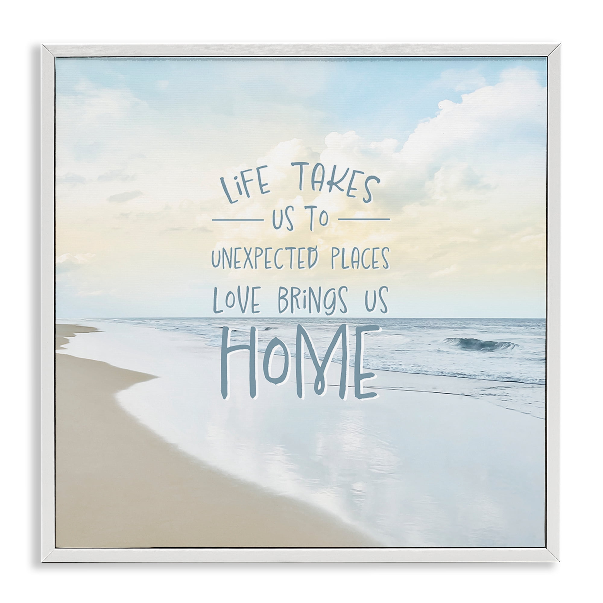 Stupell Industries Love Brings Us Home Inspiration White Framed Giclee Art, design by Natalie Carpentieri