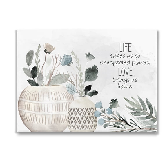 Stupell Industries Love Brings Us Home Inspirational Painting Gallery Wrapped Canvas Art Print Wall Art, 40 x 30