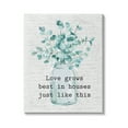 thumbnail image 1 of Stupell Industries Love Grows Best In Houses Blue Eucalyptus Plant, 30 x 40, Design by Lettered and Lined, 1 of 6