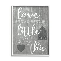 Stupell Industries Love Grows Best in Little Houses, 11 x 14,Design by Daphne Polselli