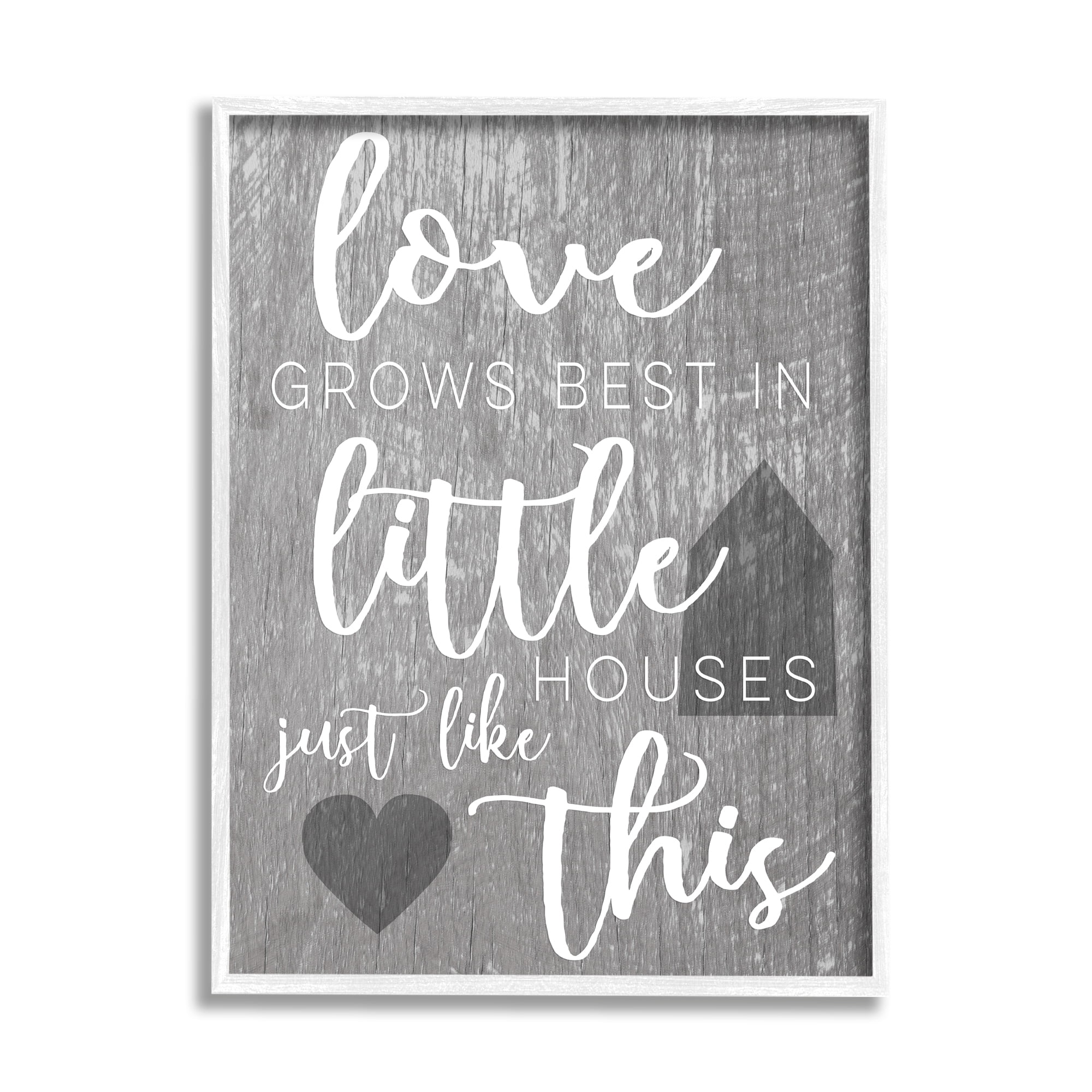 Stupell Industries Love Grows Best in Little Houses, 16 x 20,Design by Daphne Polselli