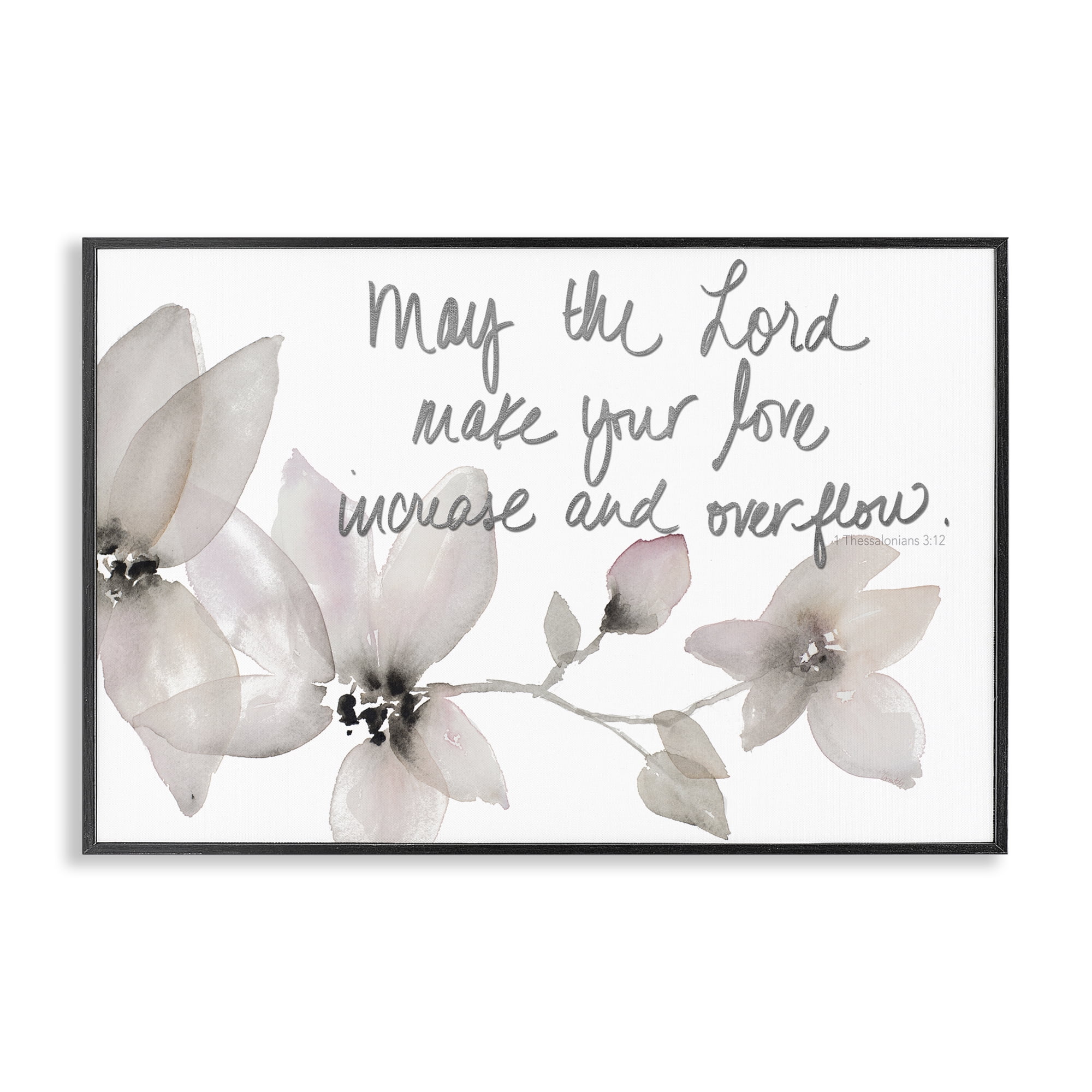 Stupell Industries Love Increase & Overflow Black Framed Giclee Art, design by Lanie Loreth