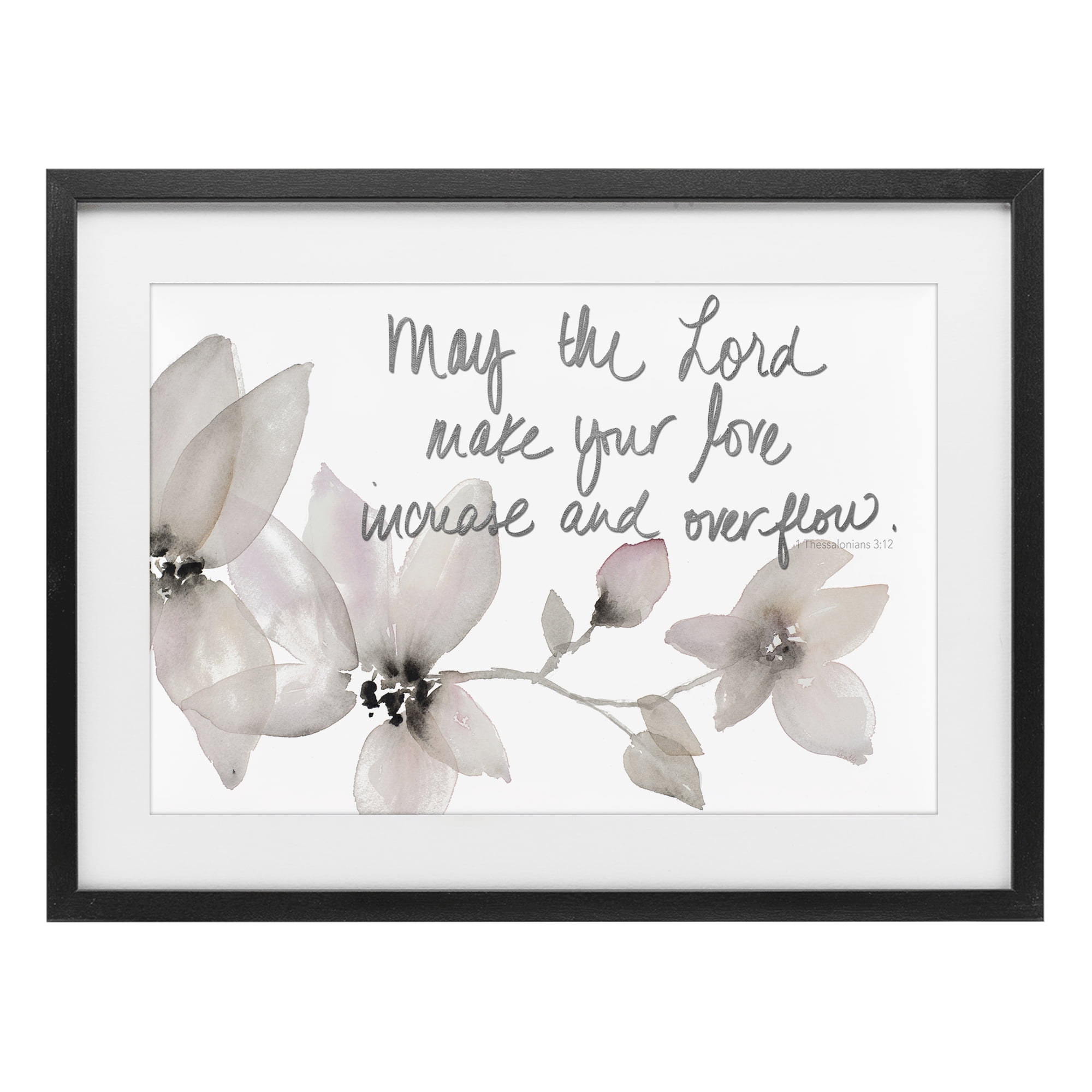 Stupell Industries Love Increase & Overflow Black Framed Print Under Glass, design by Lanie Loreth