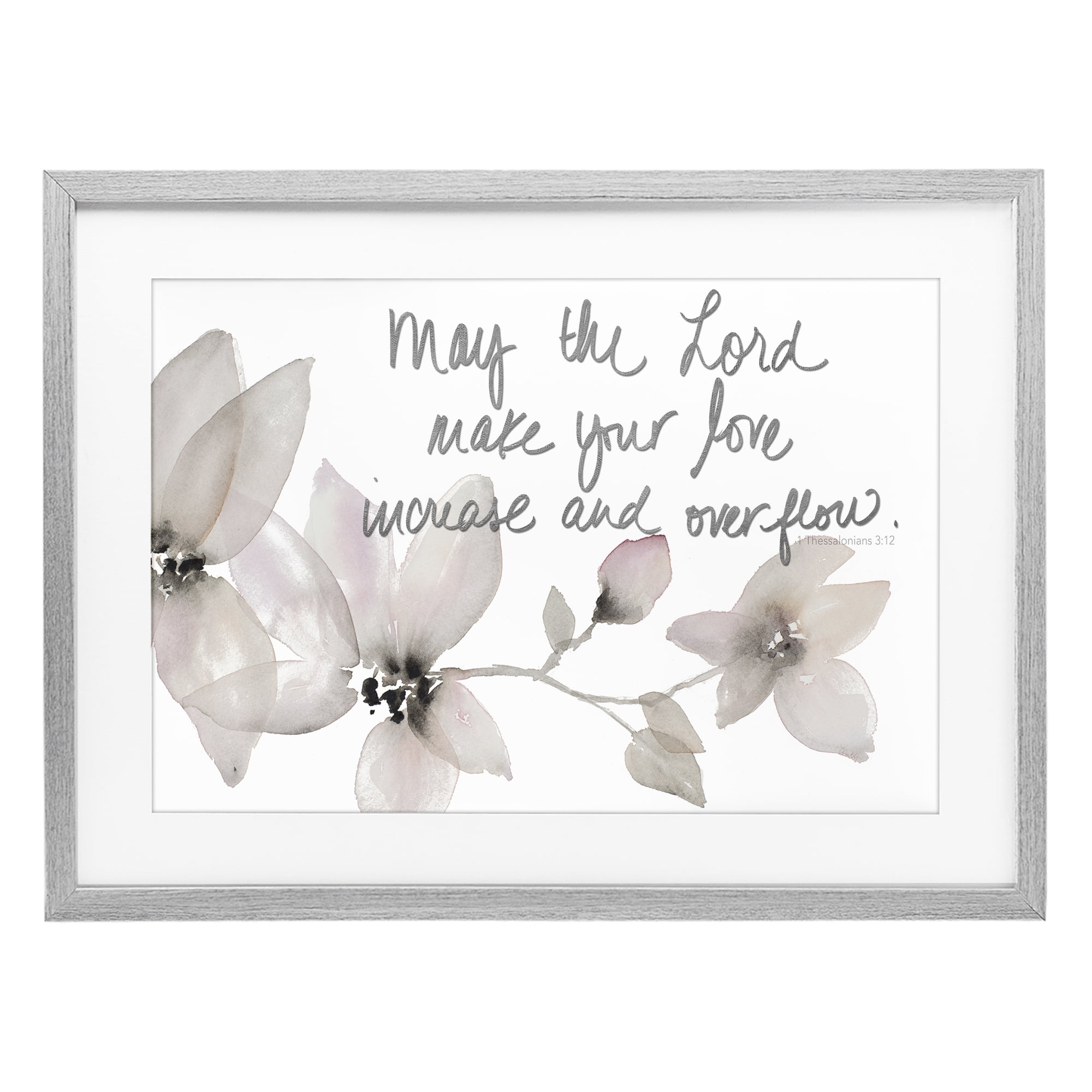 Stupell Industries Love Increase & Overflow Gray Framed Print Under Glass, design by Lanie Loreth