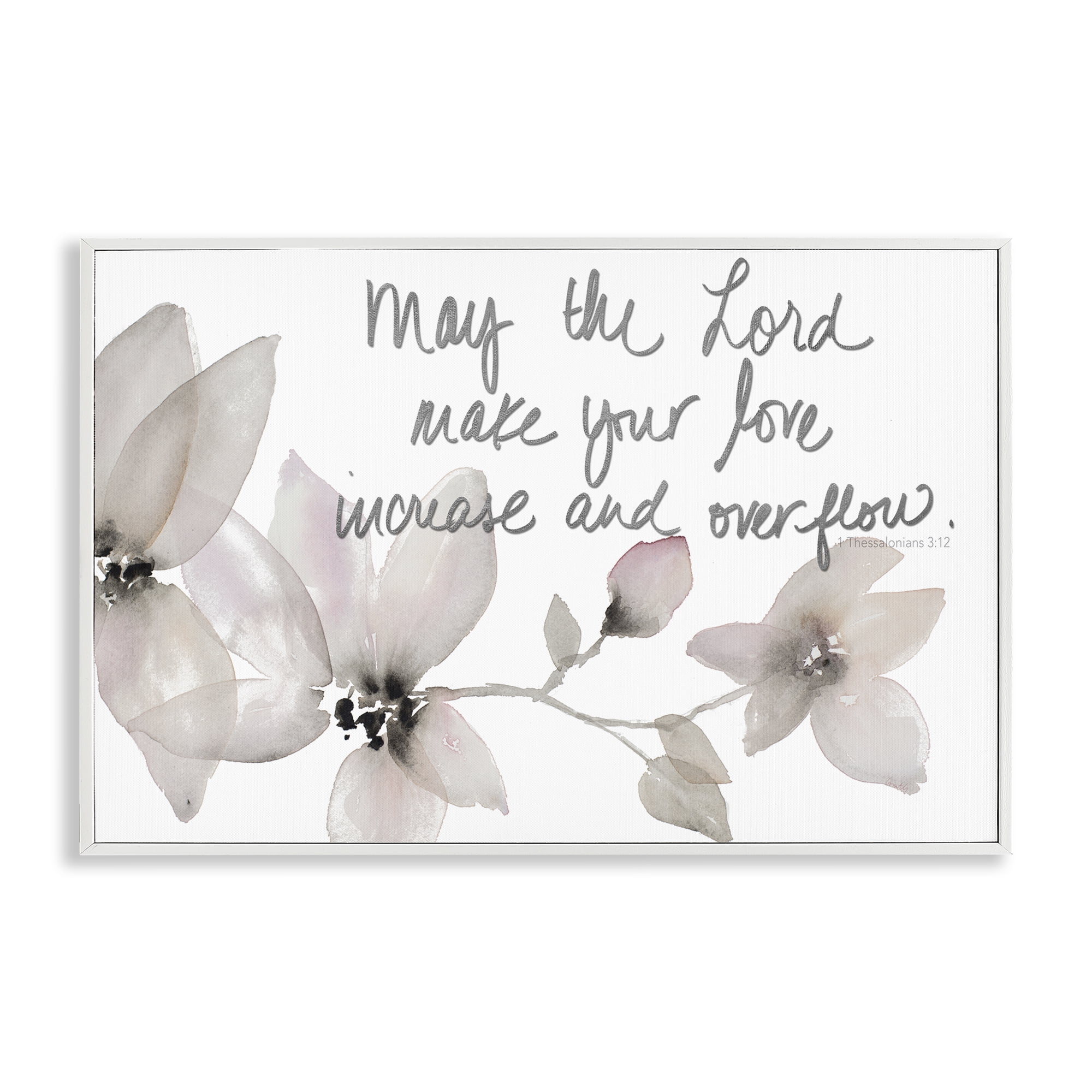 Stupell Industries Love Increase & Overflow White Framed Giclee Art, design by Lanie Loreth