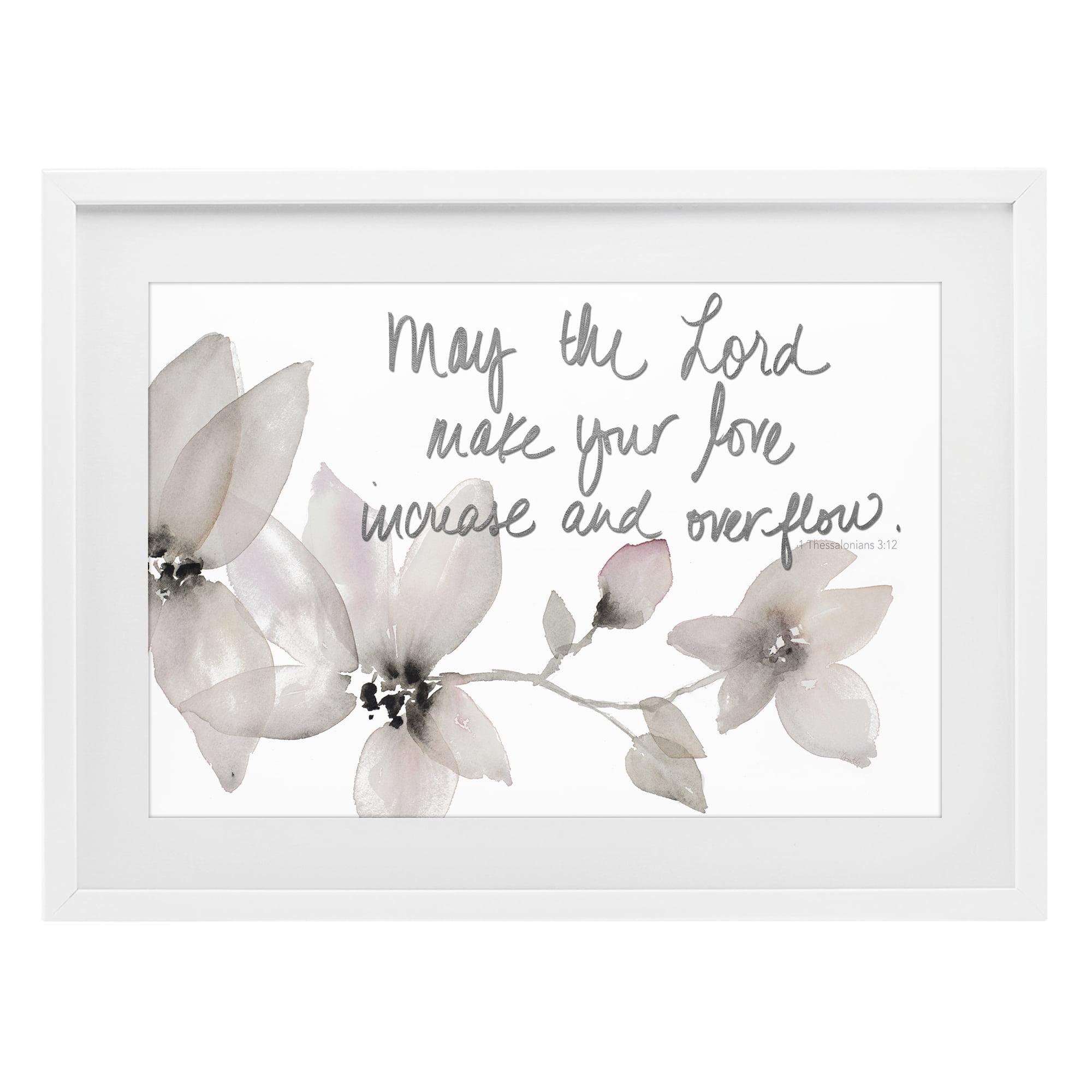 Stupell Industries Love Increase & Overflow White Framed Print Under Glass, design by Lanie Loreth