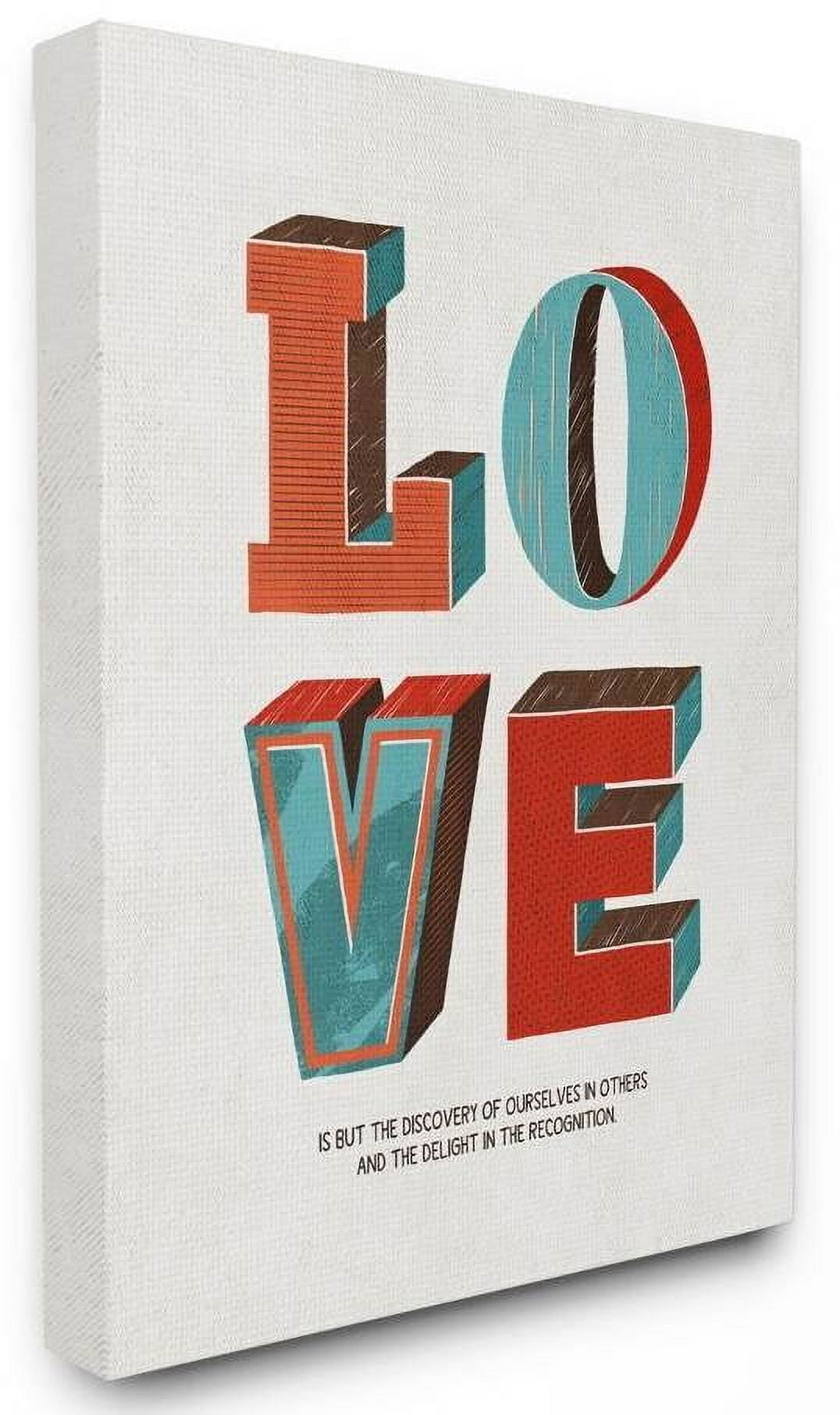 Stupell Industries Love Inspirational Comic Book Word Design Canvas Wall Art by Ester Kay