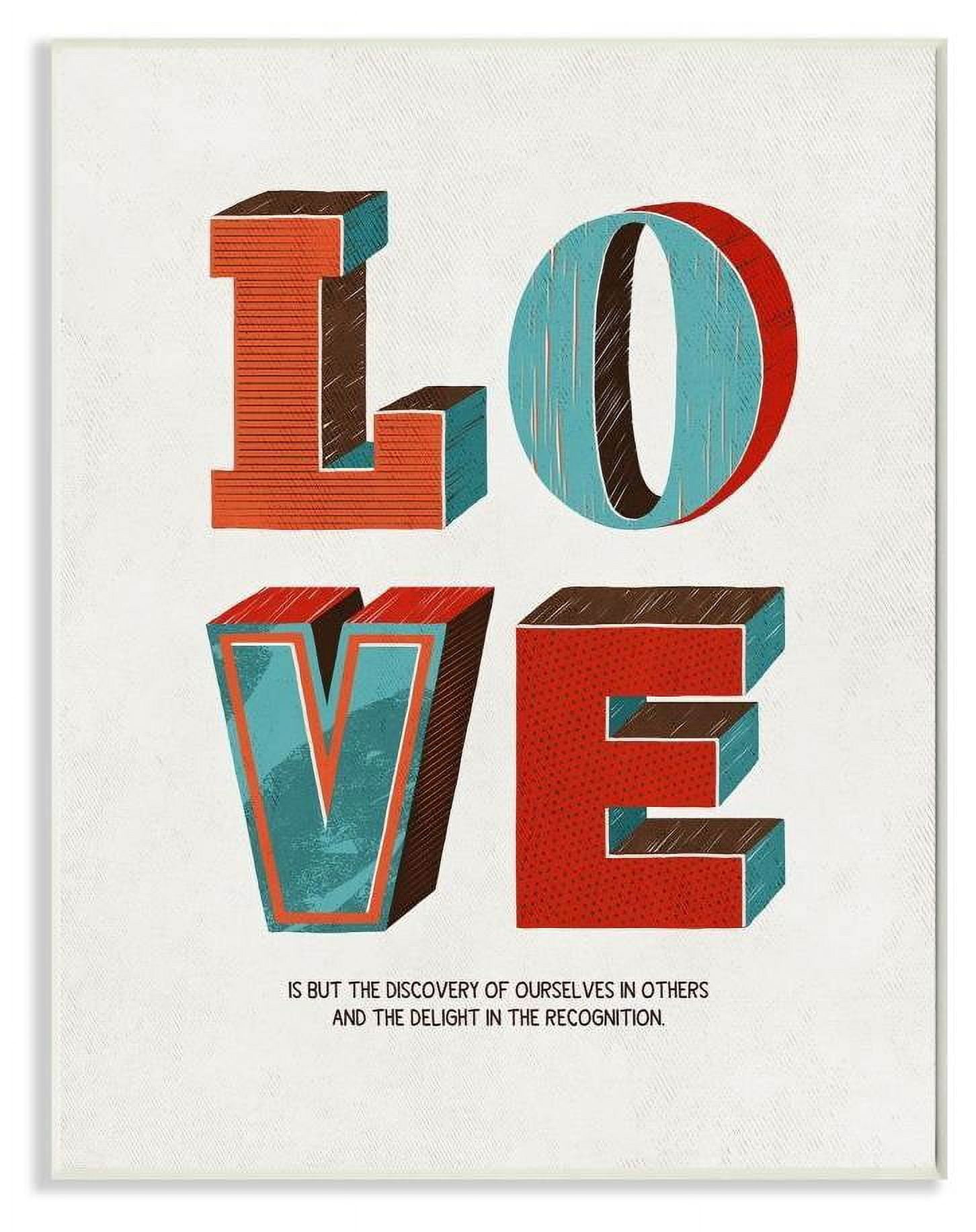 Stupell Industries Love Inspirational Comic Book Word Design Wall Plaque by Ester Kay
