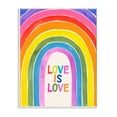 thumbnail image 1 of Stupell Industries Love Is Love Phrase Vibrant Rainbow Arches Wall Plaque by Victoria Barnes, 1 of 6