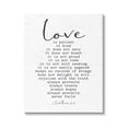 thumbnail image 1 of Stupell Industries Love Is... Spiritual Scripture Inspirational Religious Sentiment Graphic Art Gallery Wrapped Canvas Print Wall Art, Design by Lettered and Lined, 1 of 5