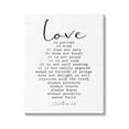 thumbnail image 1 of Stupell Industries Love Is... Spiritual Scripture Inspirational Religious Sentiment Graphic Art Gallery Wrapped Canvas Print Wall Art, Design by Lettered and Lined, 1 of 1