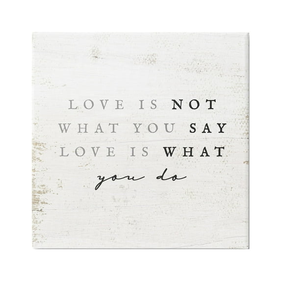 Stupell Industries Love Is What You Do Phrase Inspirational Painting Gallery Wrapped Canvas Print Wall Art, 30 x 30