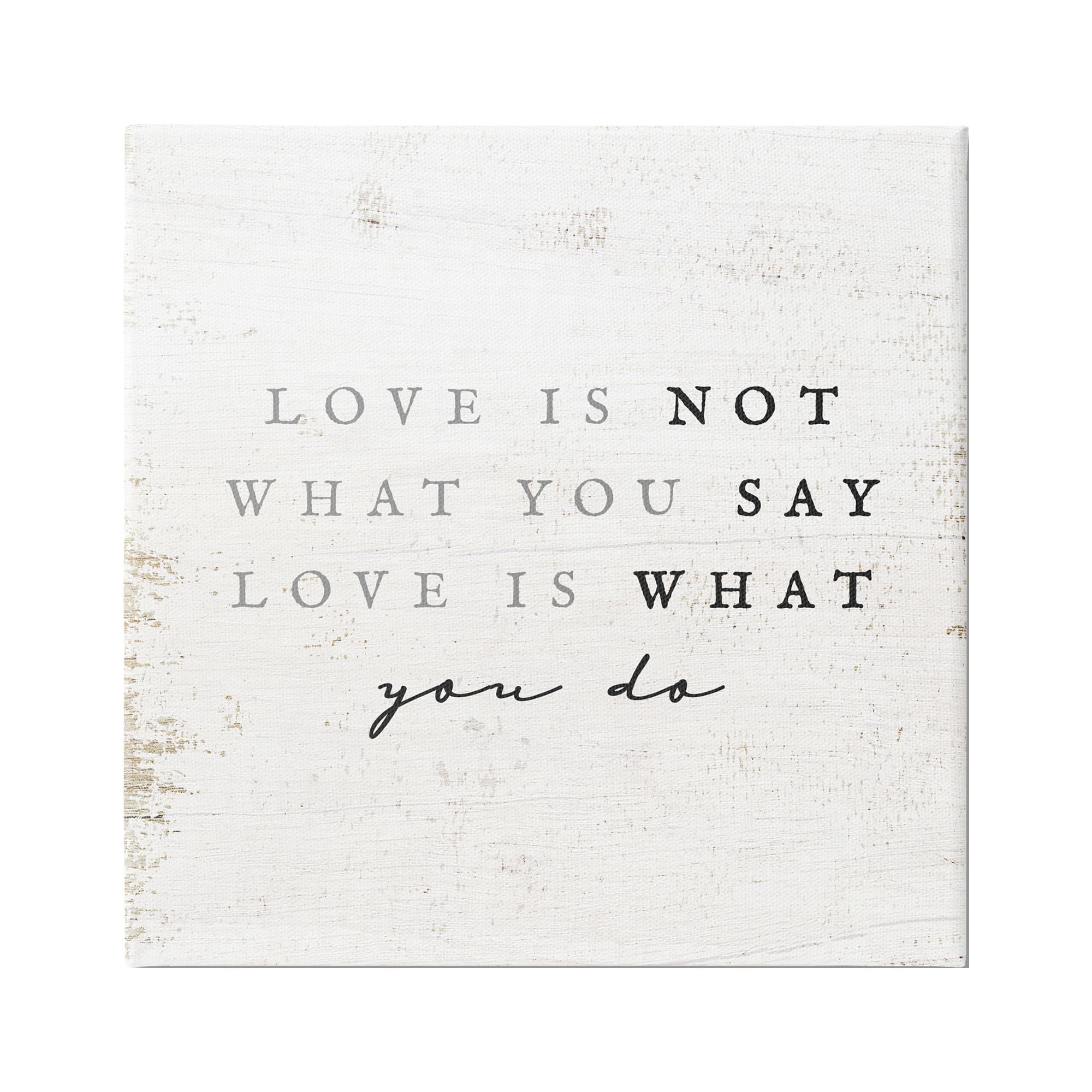 Stupell Industries Love Is What You Do Phrase Inspirational Painting Gallery Wrapped Canvas Print Wall Art, 36 x 36