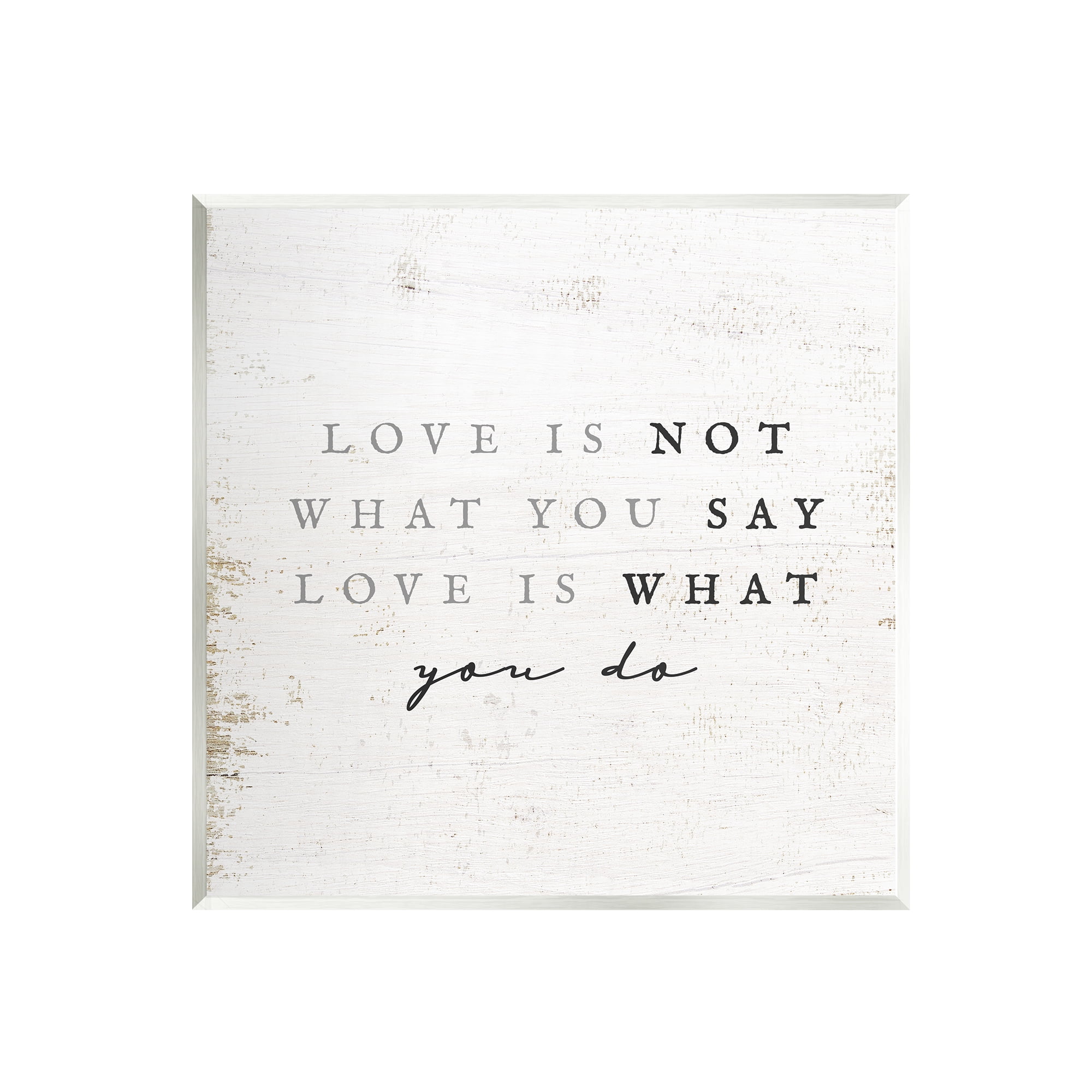 Stupell Industries Love Is What You Do Phrase Inspirational Painting Unframed Art Print Wall Art, 12 x 12